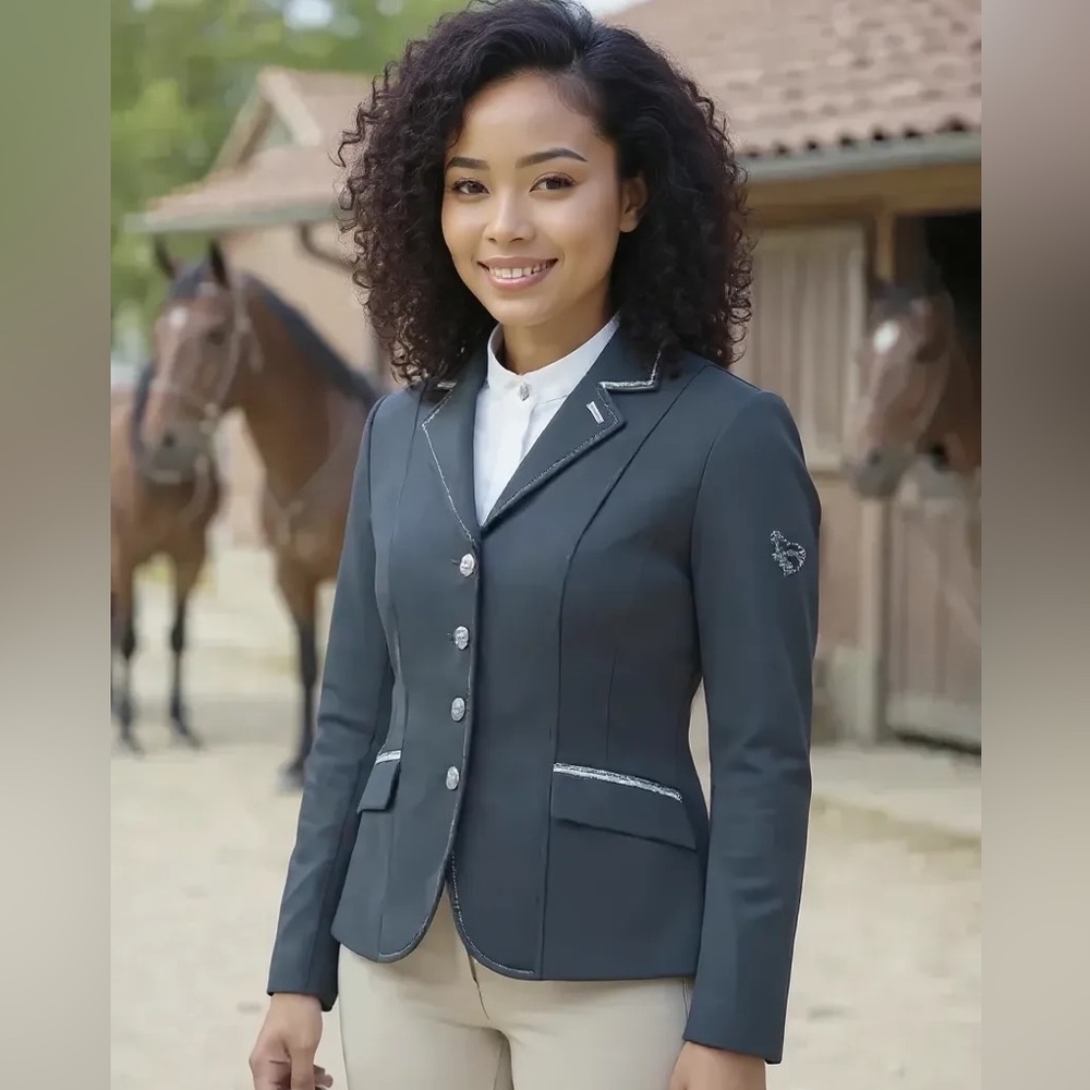 Goode Rider Women's Gray Equestrian Jacket 2